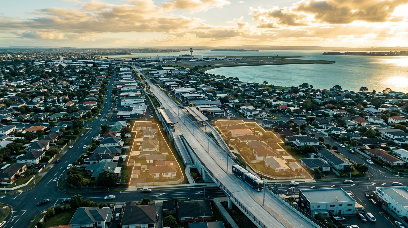 Airport to Botany Busway Auckland property rights